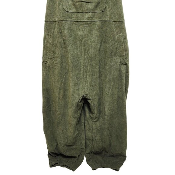 Green Corduroy Overalls Womens Size 2XL With Pockets & Adjustable Straps - Picture 4 of 6